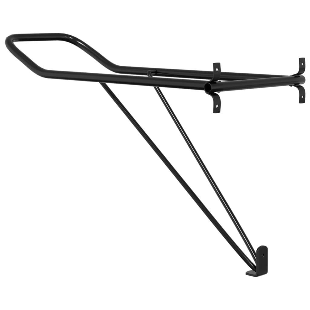 Foldable Saddle Rack Wall Mounted Black Iron