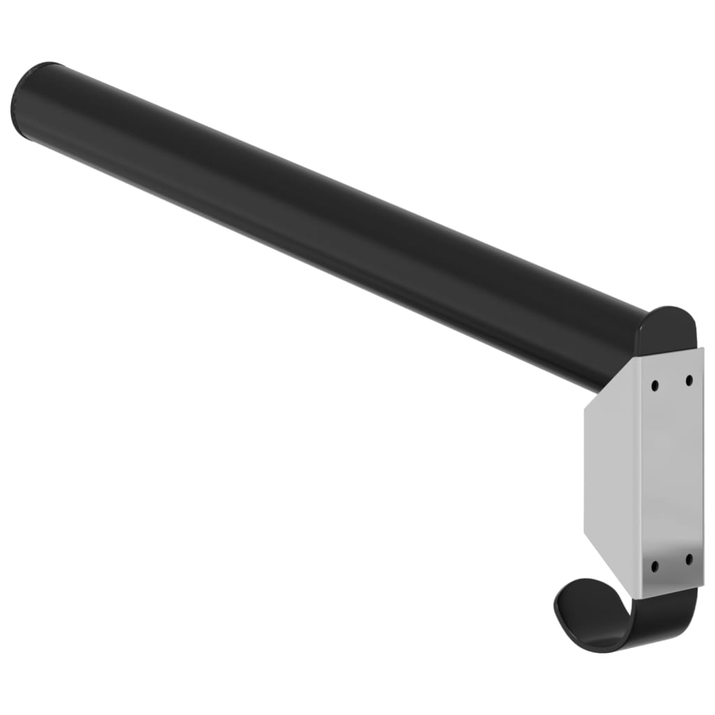 Foldable Saddle Rack Wall Mounted Black Iron