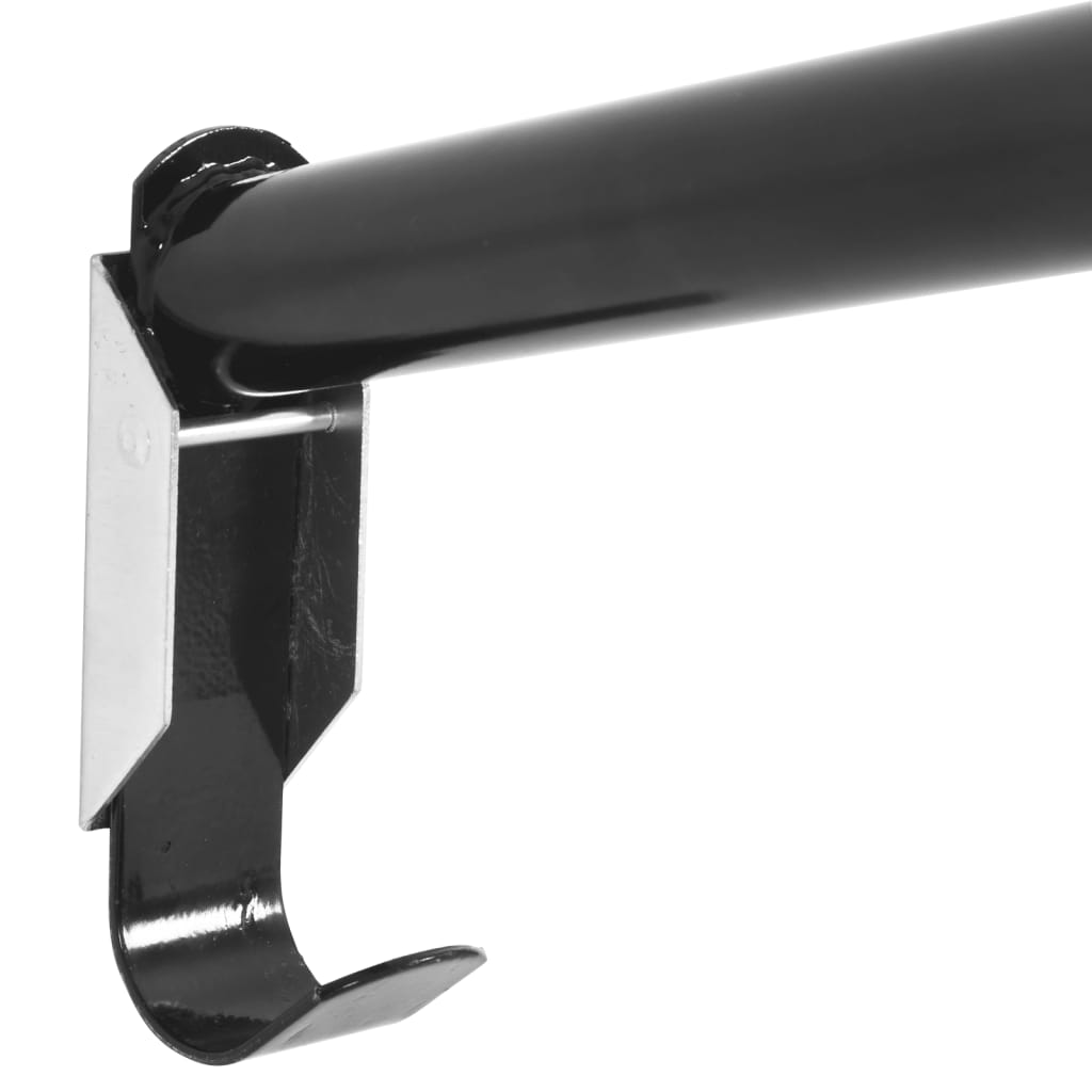 Foldable Saddle Rack Wall Mounted Black Iron