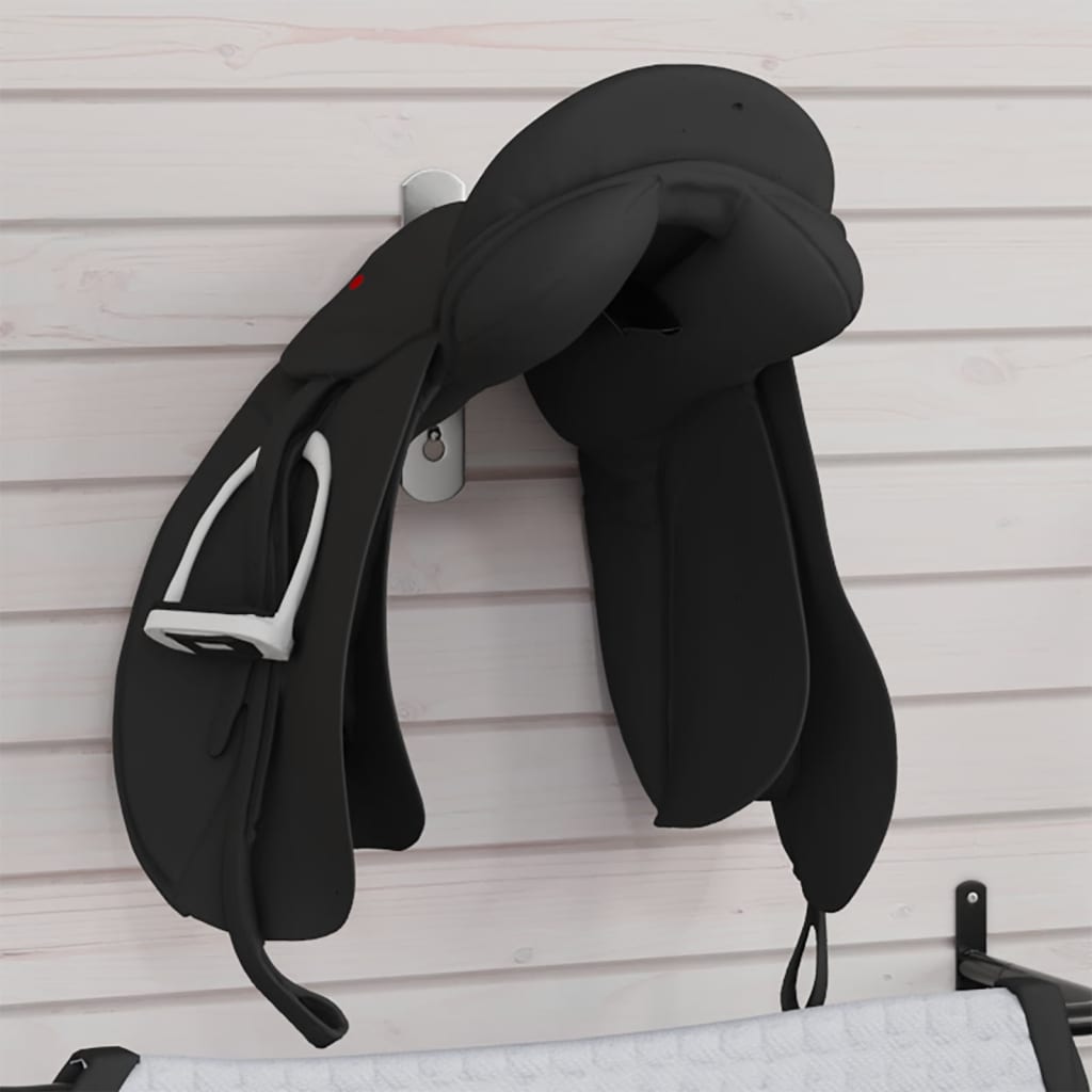 Saddle Rack with Bridle Hook Single Arm Foldble Black Iron