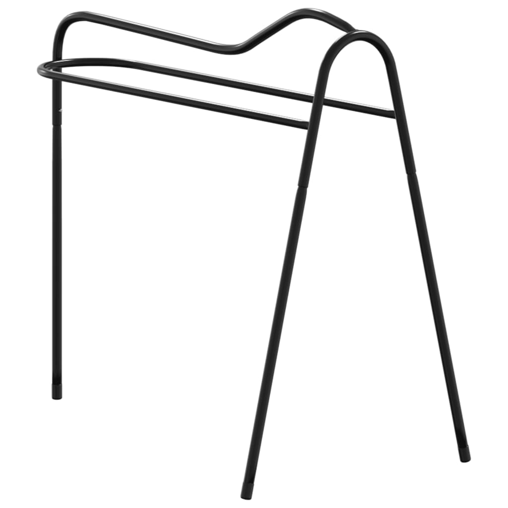 Saddle Rack 3 Legged Freestanding Black Iron