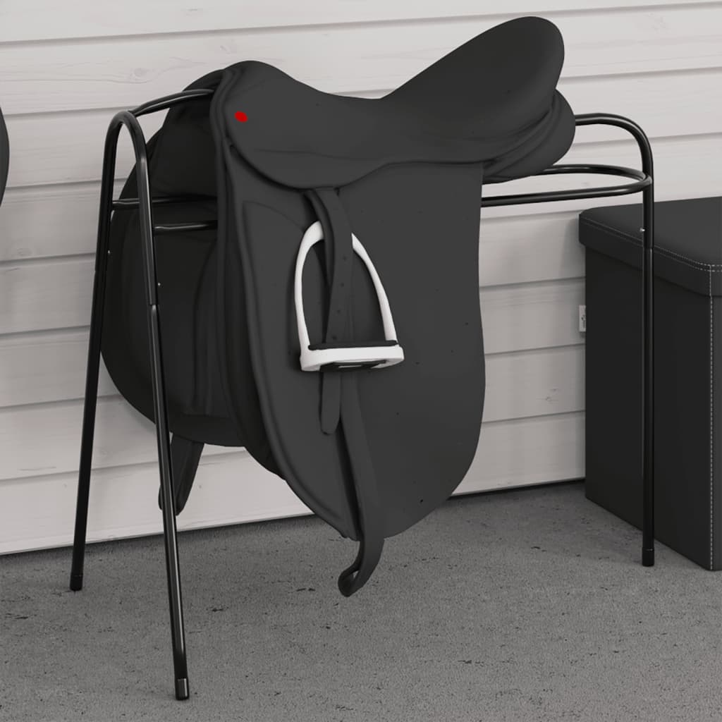 Saddle Rack 3 Legged Freestanding Black Iron