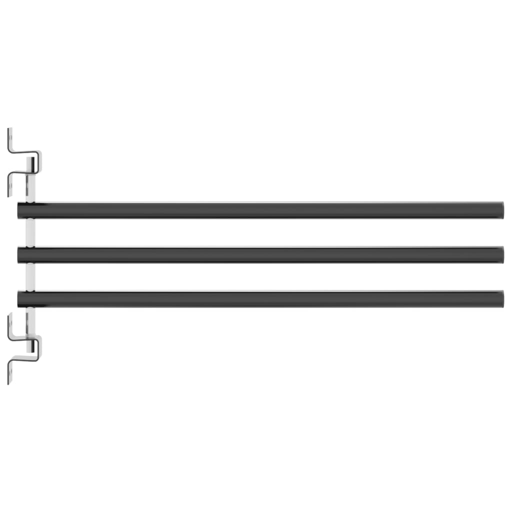 Saddle Pad Rack 3 Arms Black Iron