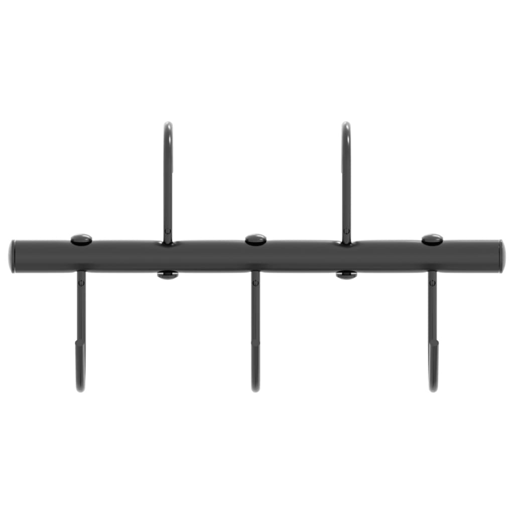 Bridle Hanger with 5 Swivel Hooks Black Steel