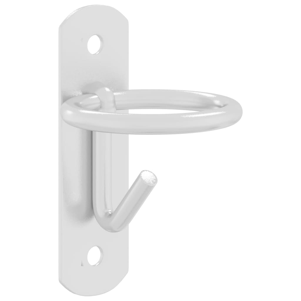 Bucket Hooks 3 pcs Wall Mounted Silver Galvanised Steel