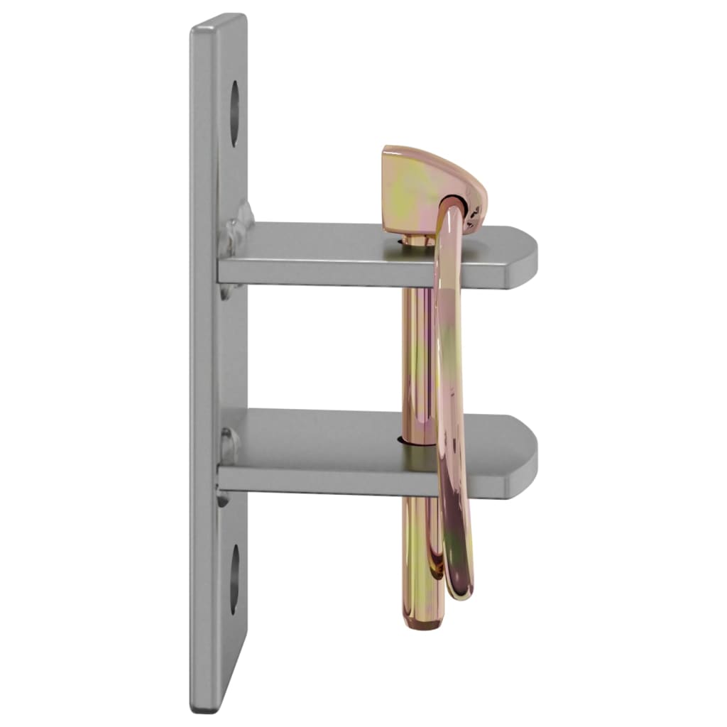 Bucket Hooks 3 pcs Wall Mounted Silver and Brown Steel