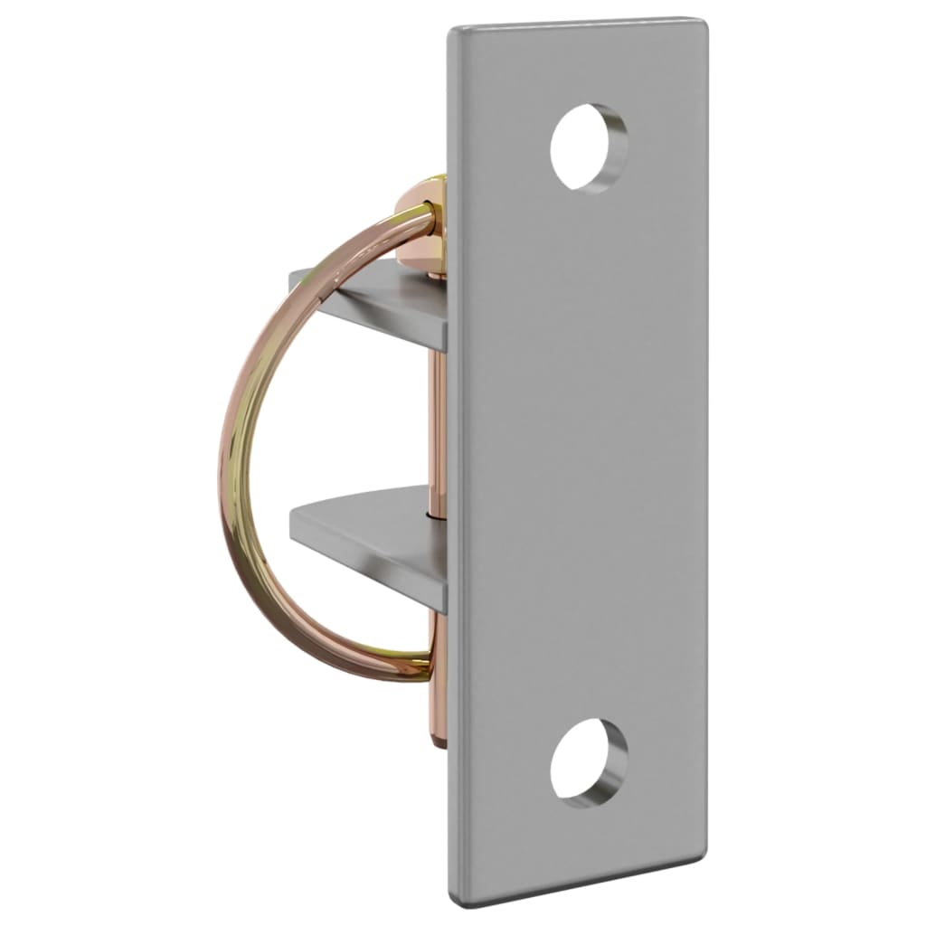Bucket Hooks 3 pcs Wall Mounted Silver and Brown Steel