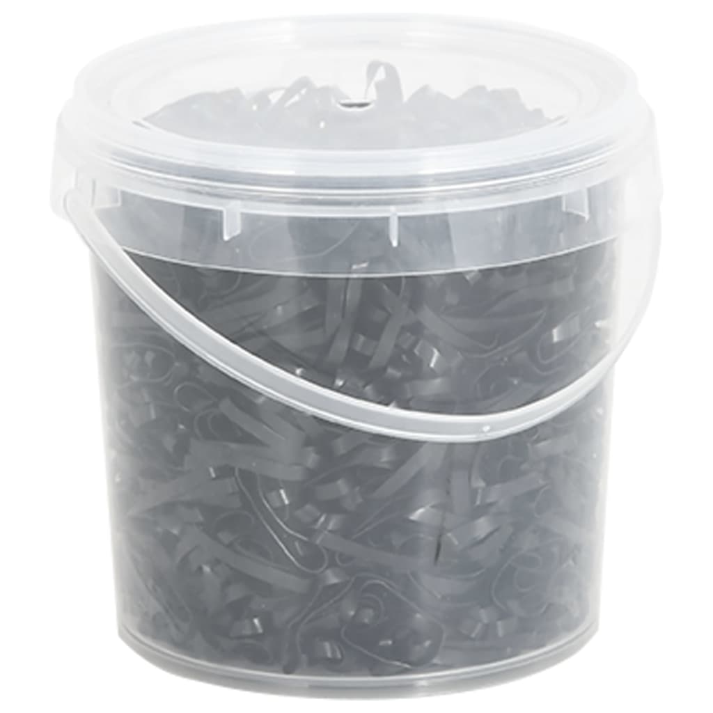 Braiding Bands for Horse 1500 pcs Black Silicone