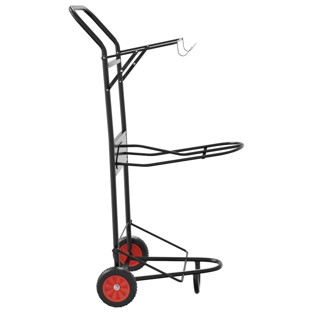 Saddle Trolley Foldable Black Steel