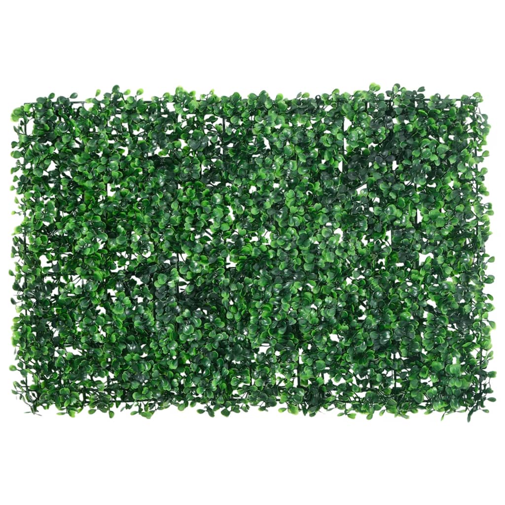  vidaXL Artificial Shrub Leaf Fence 24 pcs Green 40x60 cm