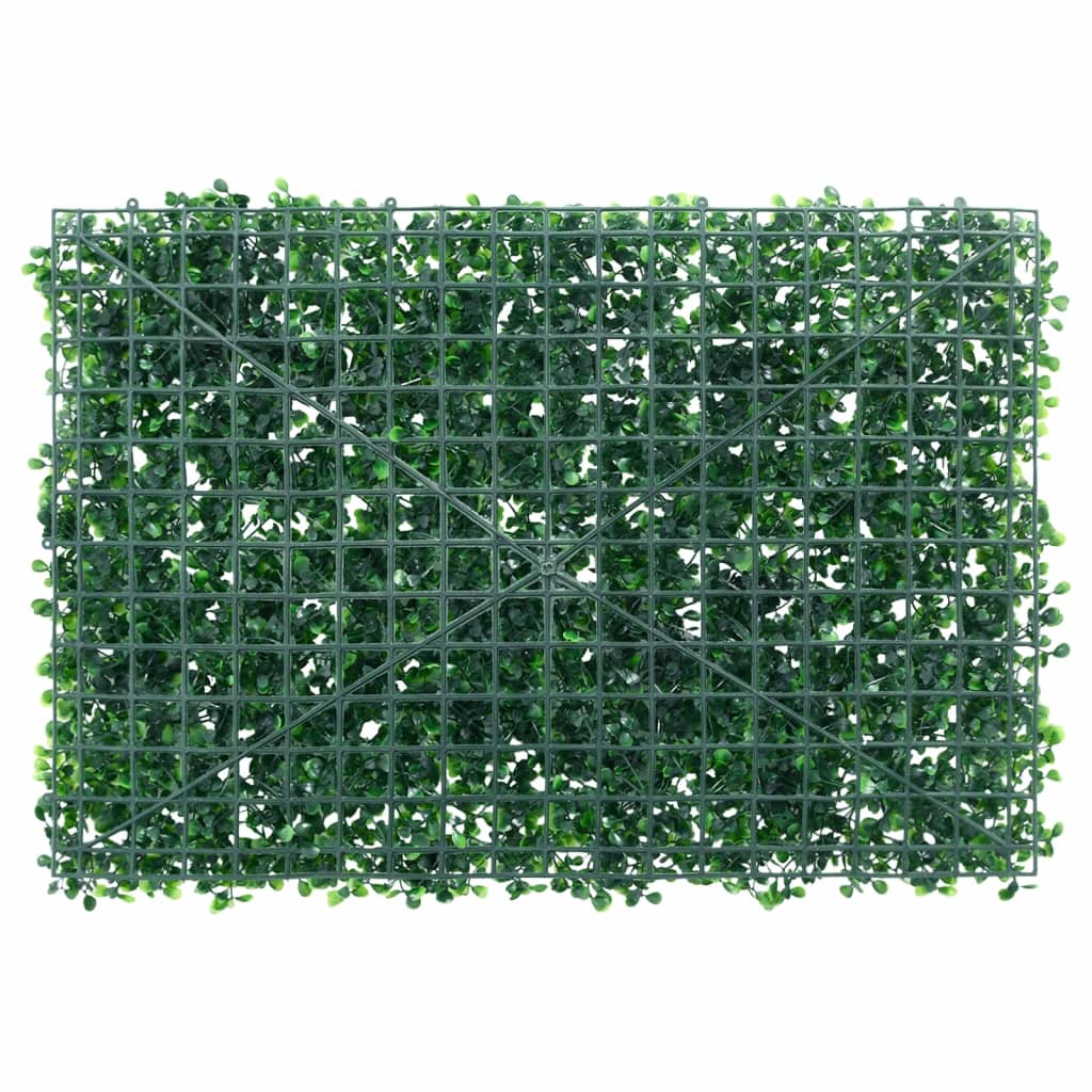  vidaXL Artificial Shrub Leaf Fence 24 pcs Green 40x60 cm