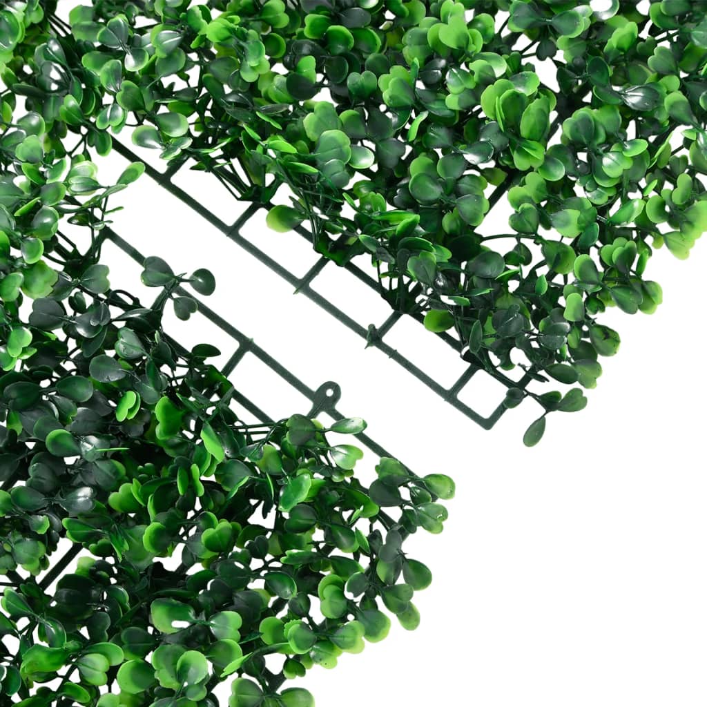  vidaXL Artificial Shrub Leaf Fence 24 pcs Green 40x60 cm