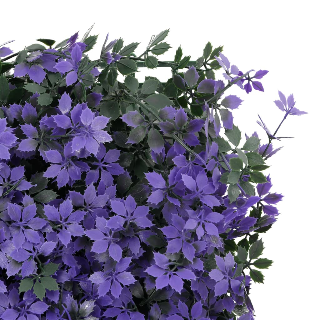 Artificial Leaf Fence 24 pcs Purple 40x60 cm