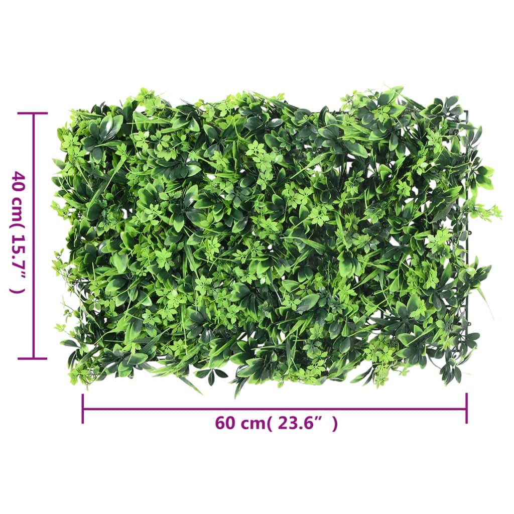  vidaXL Artificial Leaf Fence 24 pcs Green 40x60 cm