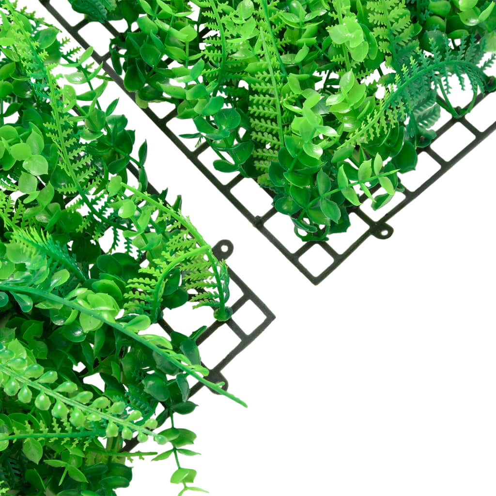  vidaXL Artificial Fern Leaf Fence 24 pcs Green 40x60 cm