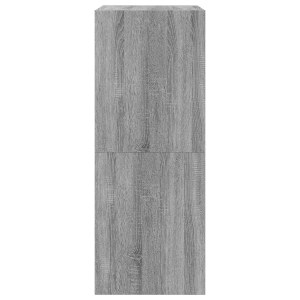 Shoe Cabinet with 2 Flip-Drawers Grey Sonoma 80x42x108 cm
