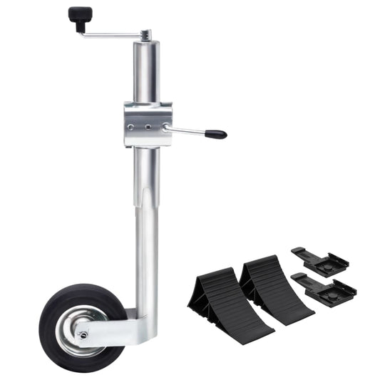 vidaXL Wheel 60 mm with 1 Split Clamp and Wheel Chocks