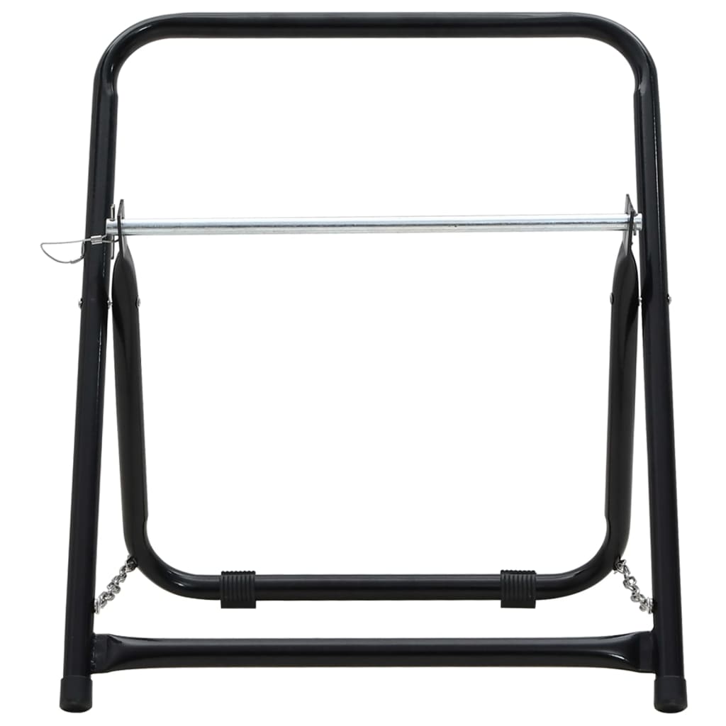 vidaXL Hose Reel Cart 48 cm 45 kg Black Powder-coated Steel