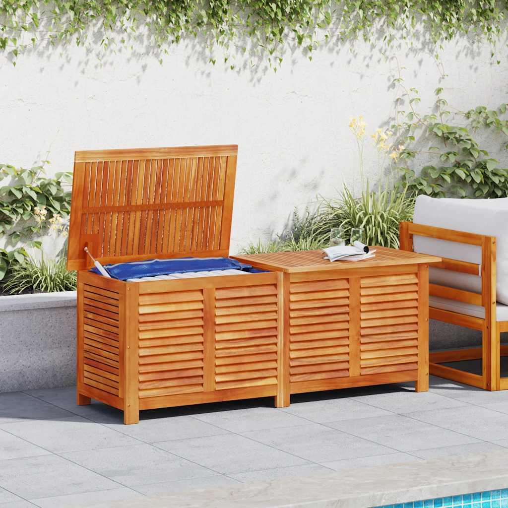 Garden Storage Box with Louver 150x50x56 cm Solid Wood Acacia