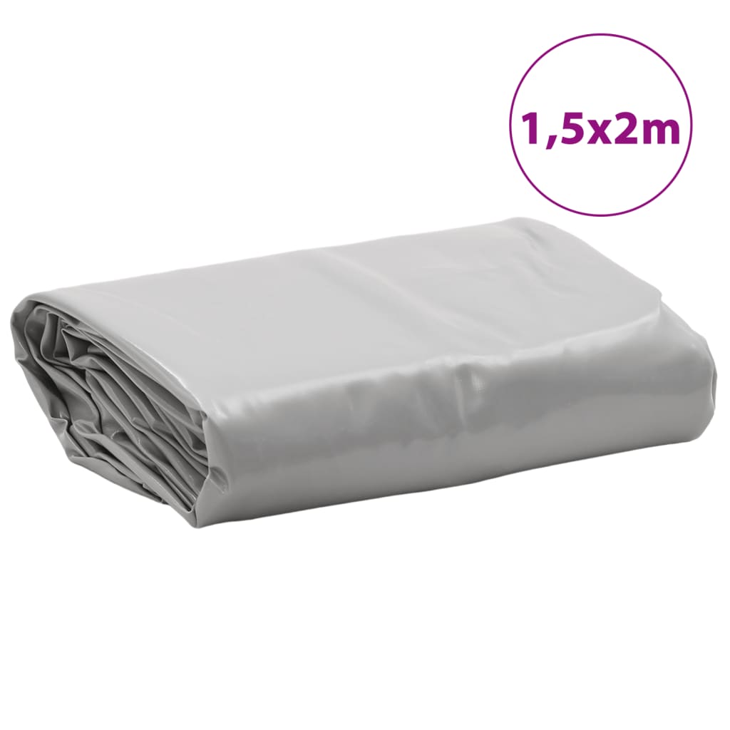 vidaXL Tarpaulin Grey 1.5x2 m 650 g/m²