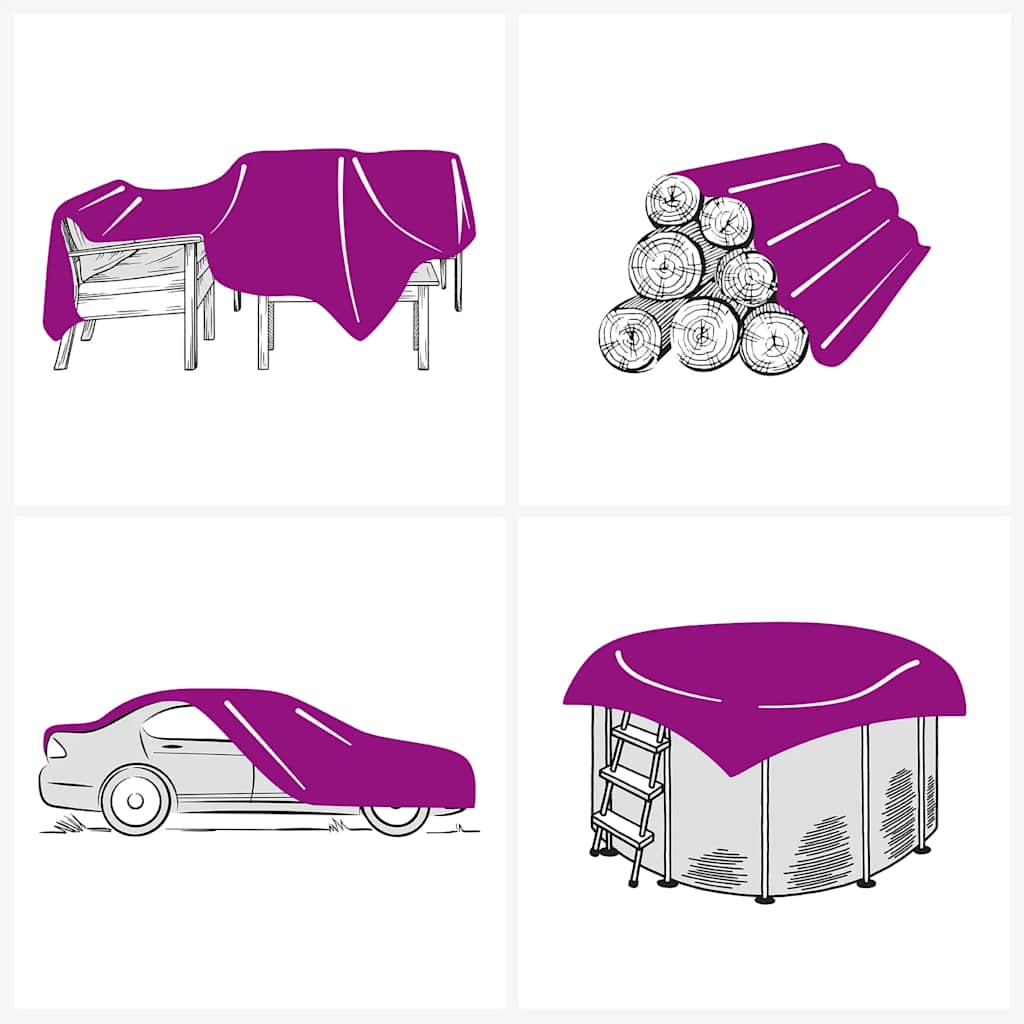 Tarpaulin Grey 5x7 m 650 g/m²