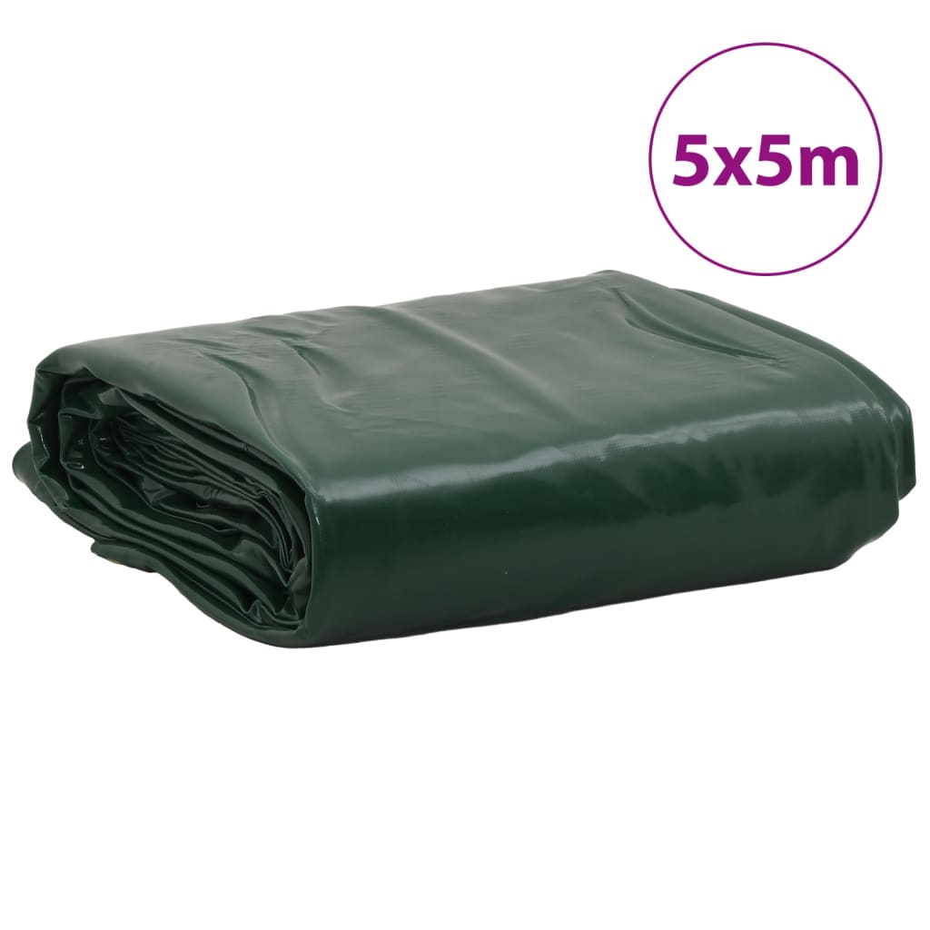 vidaXL Tarpaulin Green 5x5 m 600 /m²