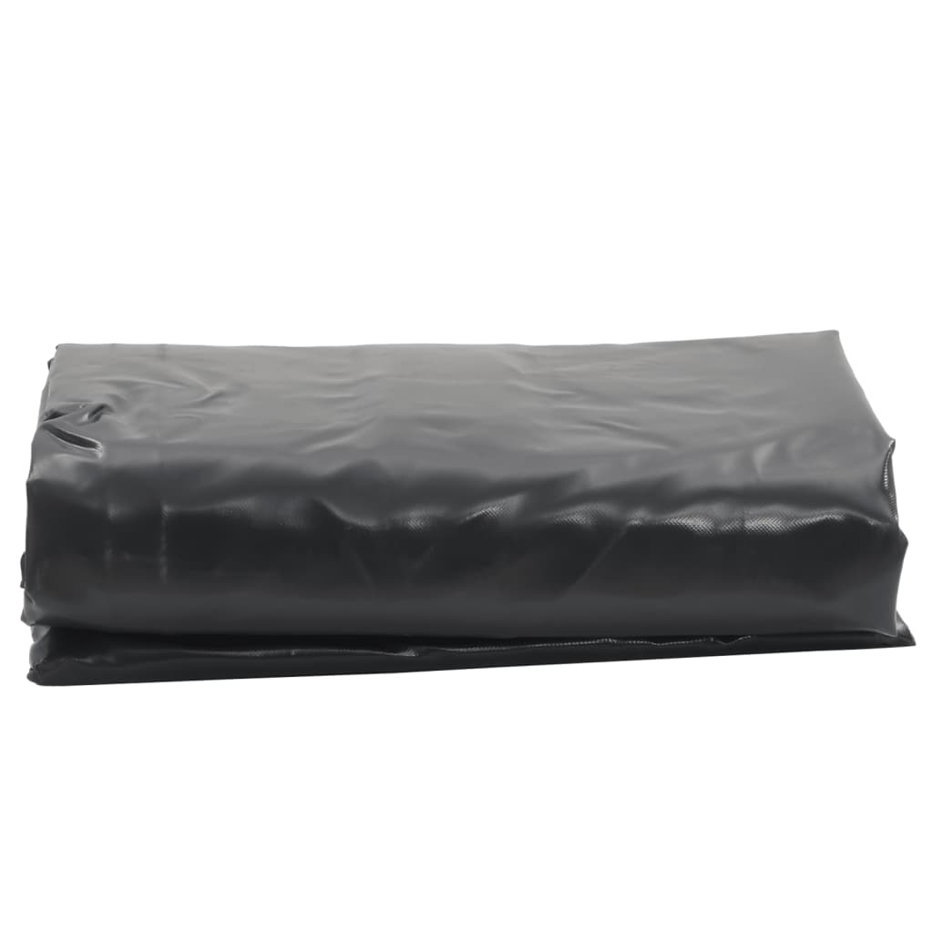 vidaXL Tarpaulin Black 1x2.5 m 650 g/m²