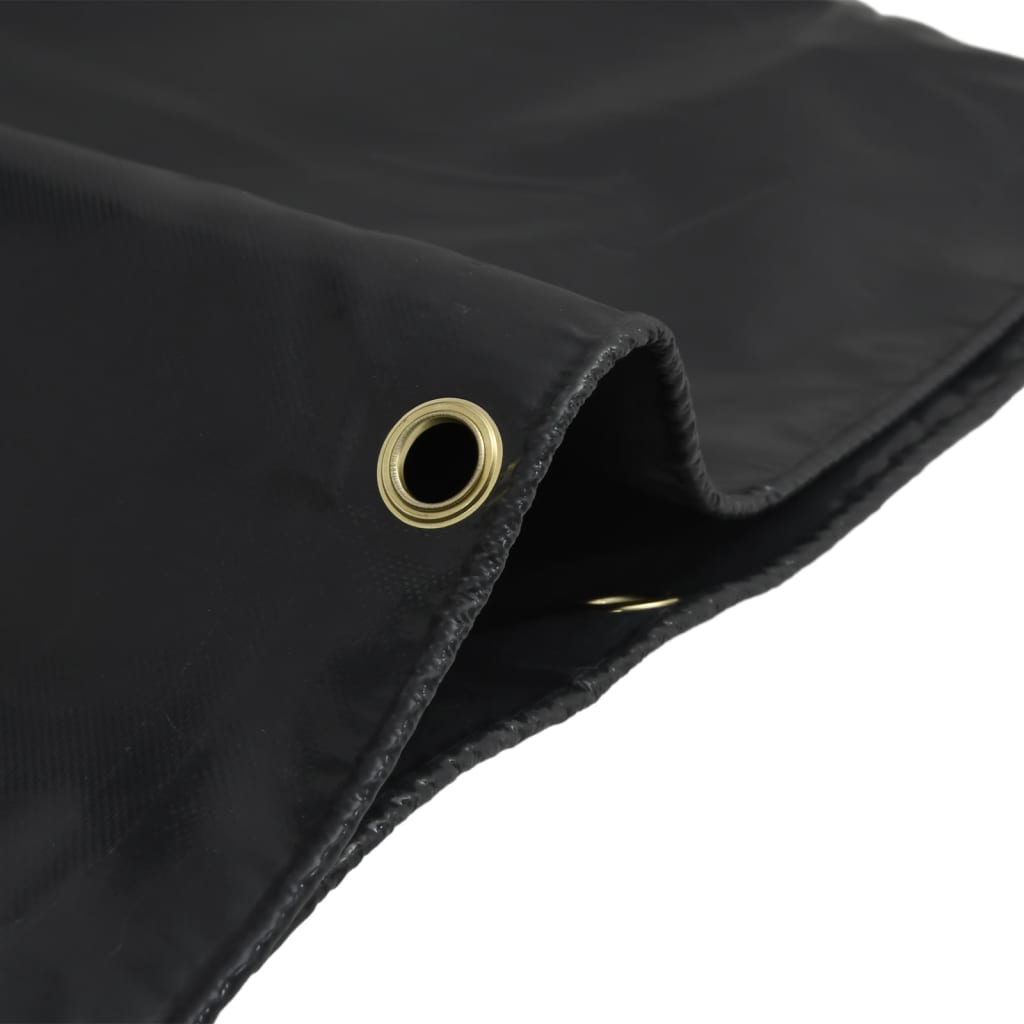 vidaXL Tarpaulin Black 1x2.5 m 650 g/m²