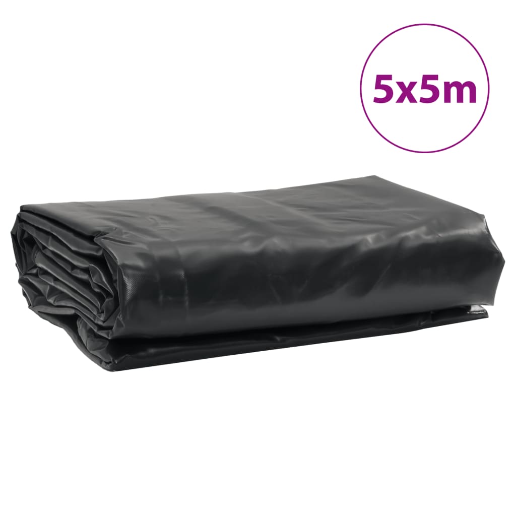 vidaXL Tarpaulin Black 5x5 m 650 g/m²