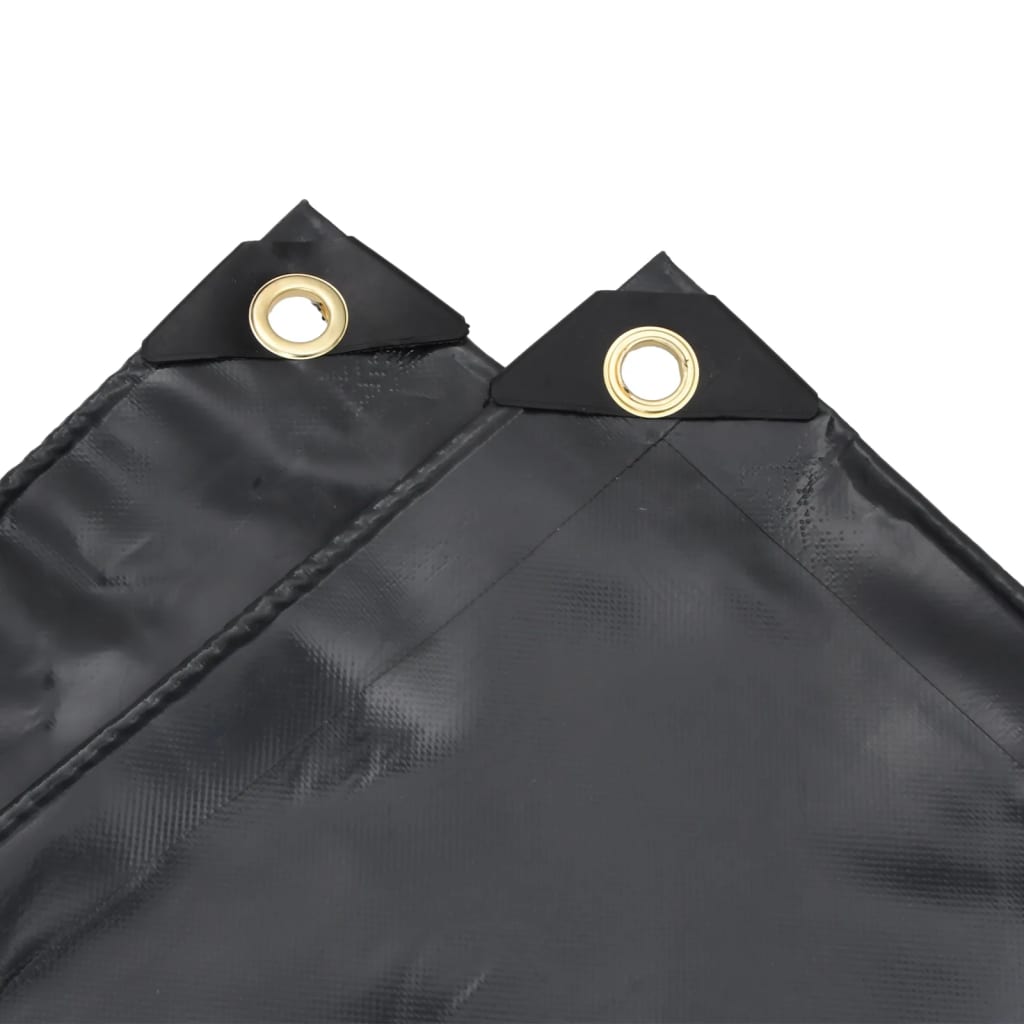 vidaXL Tarpaulin Black 5x8 m 600 g/m²