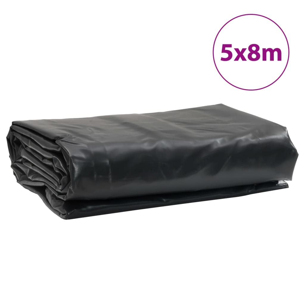 vidaXL Tarpaulin Black 5x8 m 600 g/m²