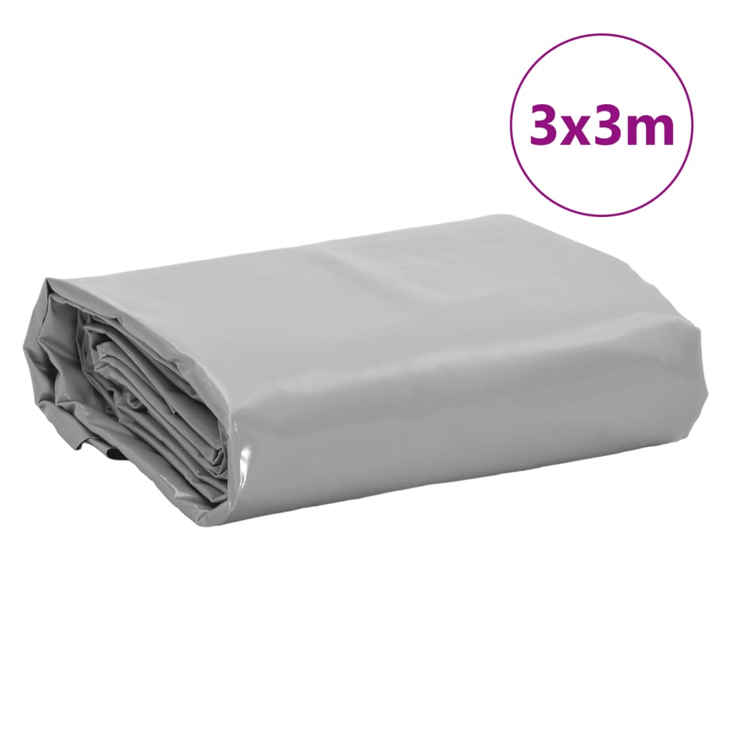 vidaXL Tarpaulin Grey 3x3 m 650 g/m²