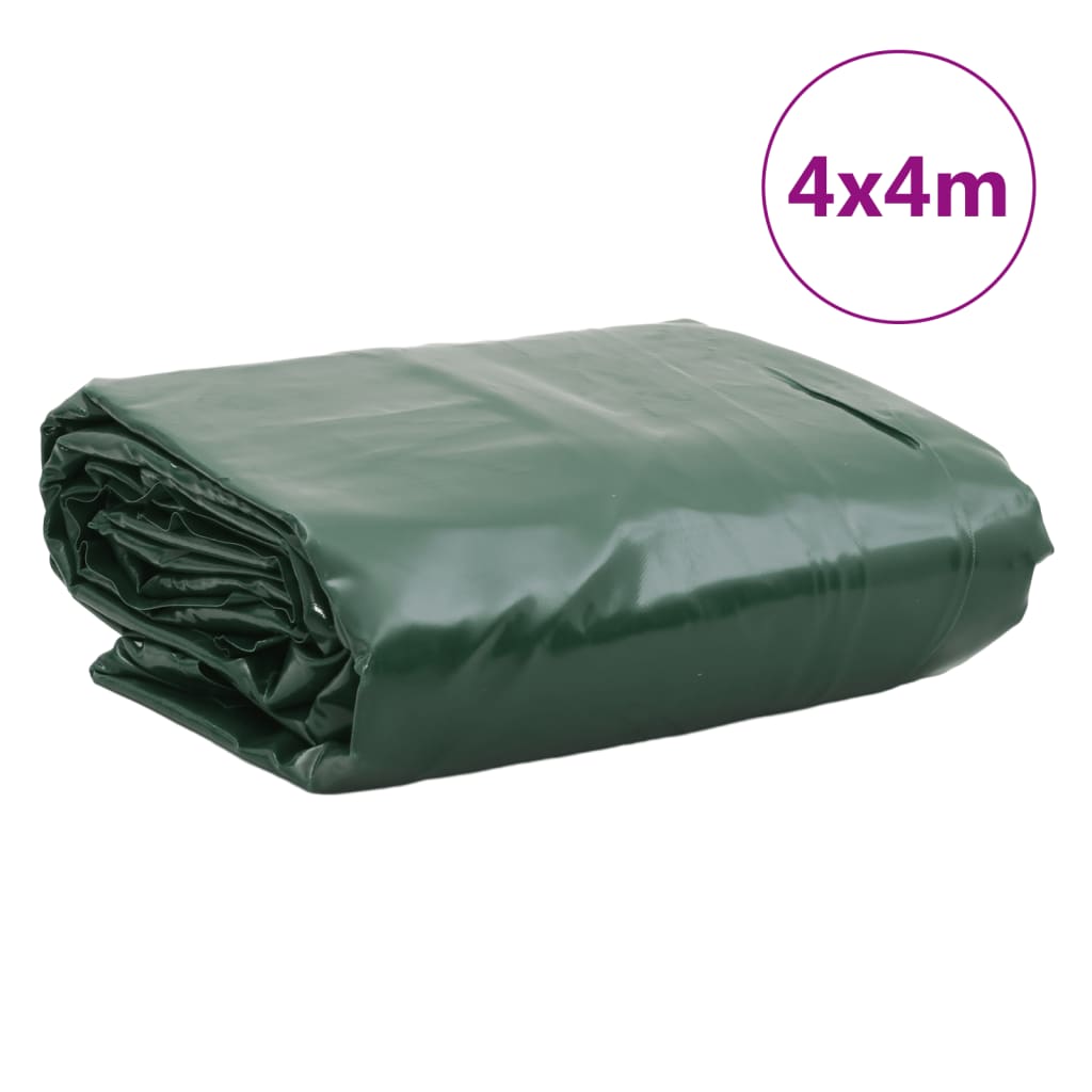 vidaXL Tarpaulin Green 4x4 m 650 g/m²