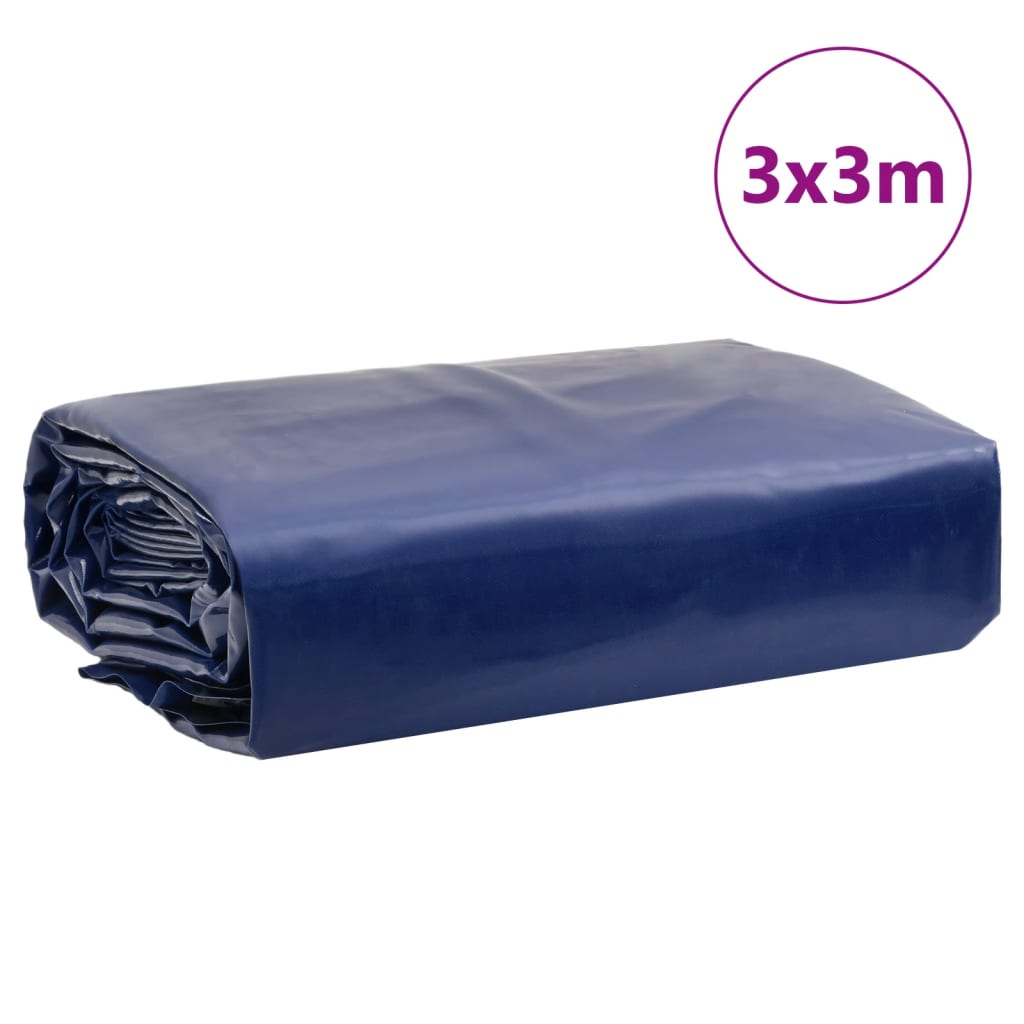 vidaXL Tarpaulin Blue 3x3 m 650 g/m²