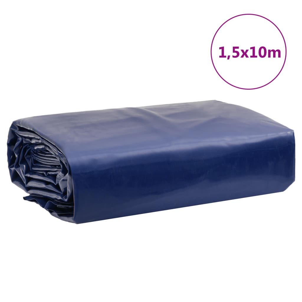 vidaXL Tarpaulin Blue 1.5x10 m 650 g/m²