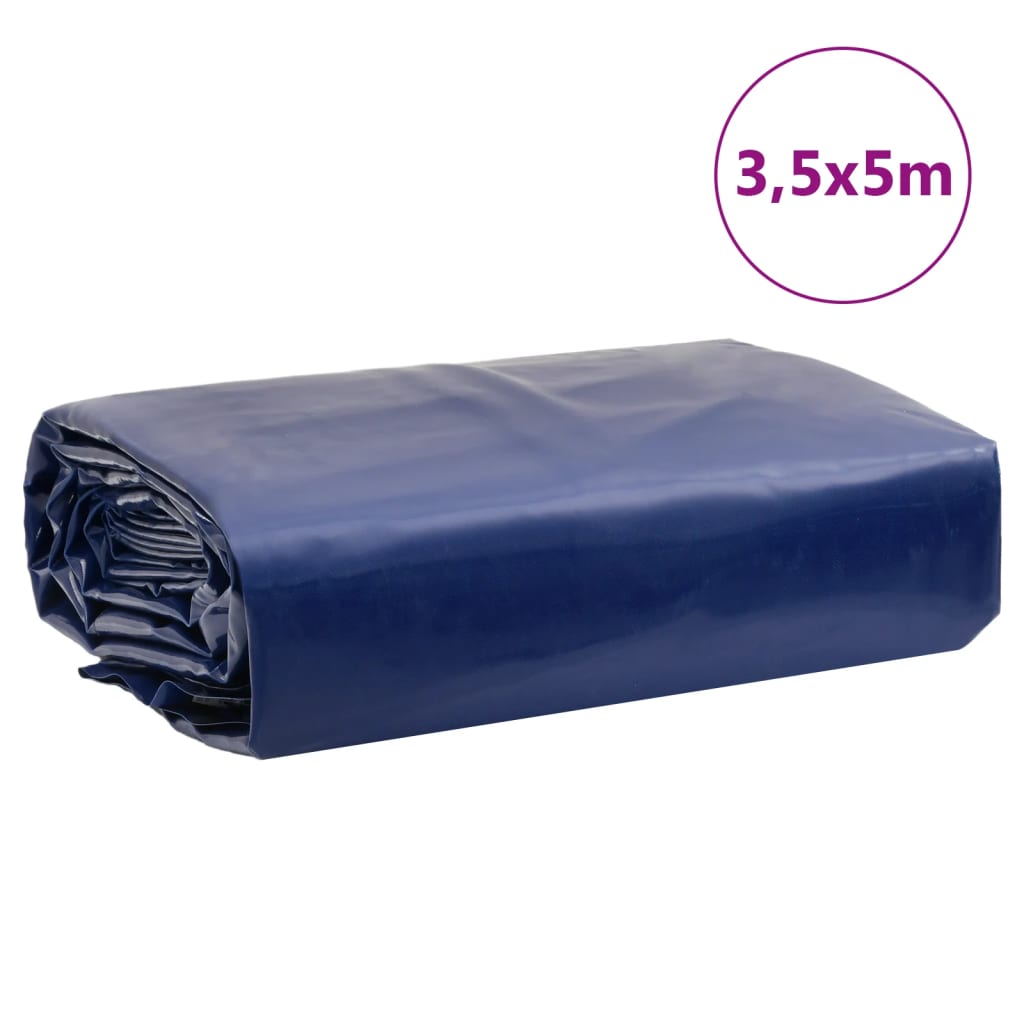 vidaXL Tarpaulin Blue 3.5x5 m 650 g/m²