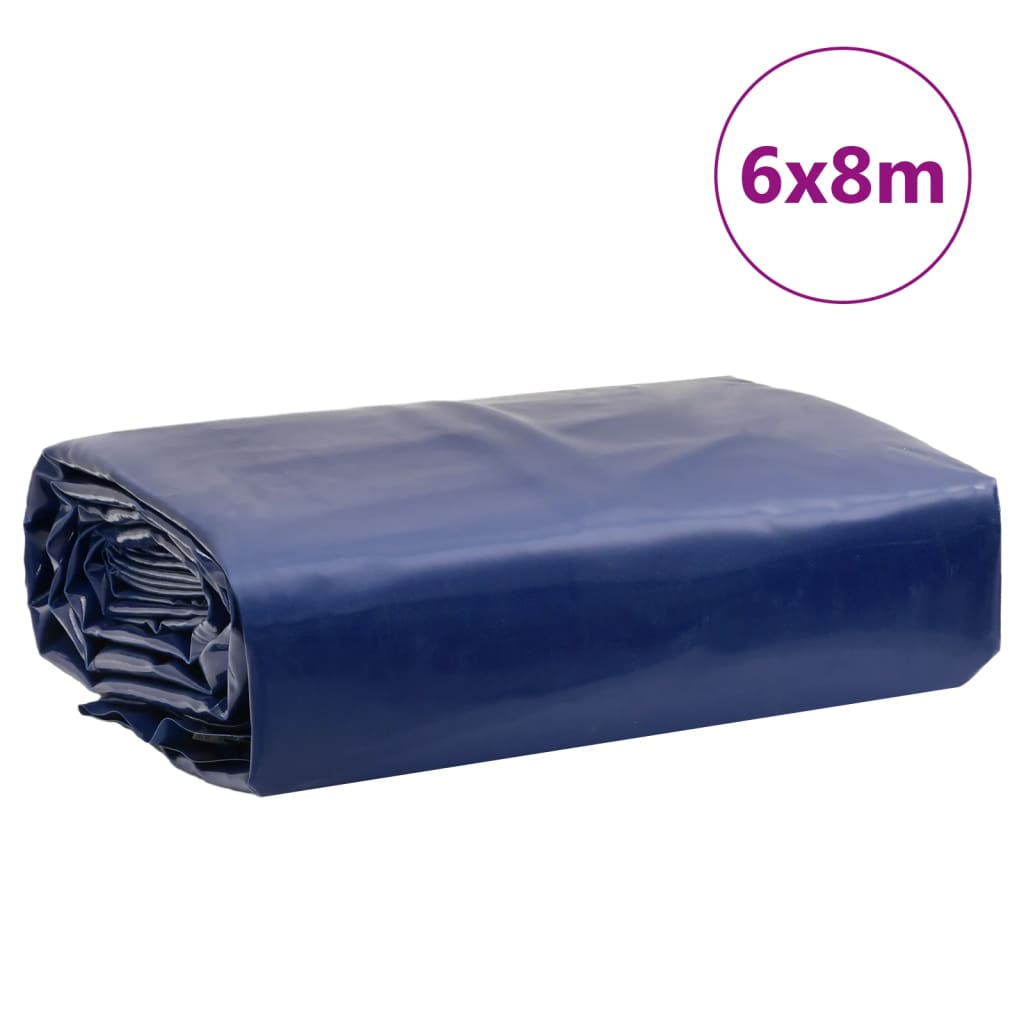 vidaXL Tarpaulin Blue 6x8 m 650 g/m²