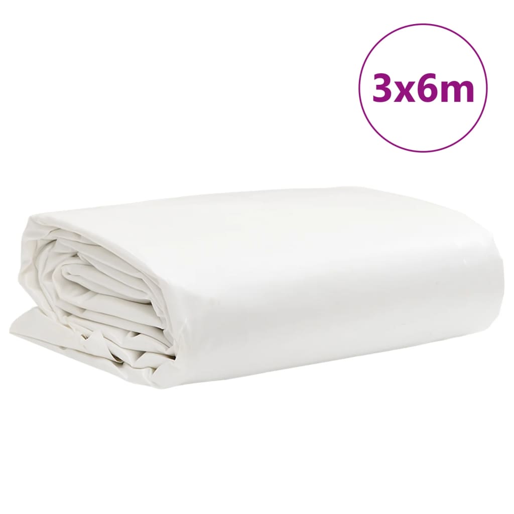 vidaXL Tarpaulin White 3x6 m 650 g/m²