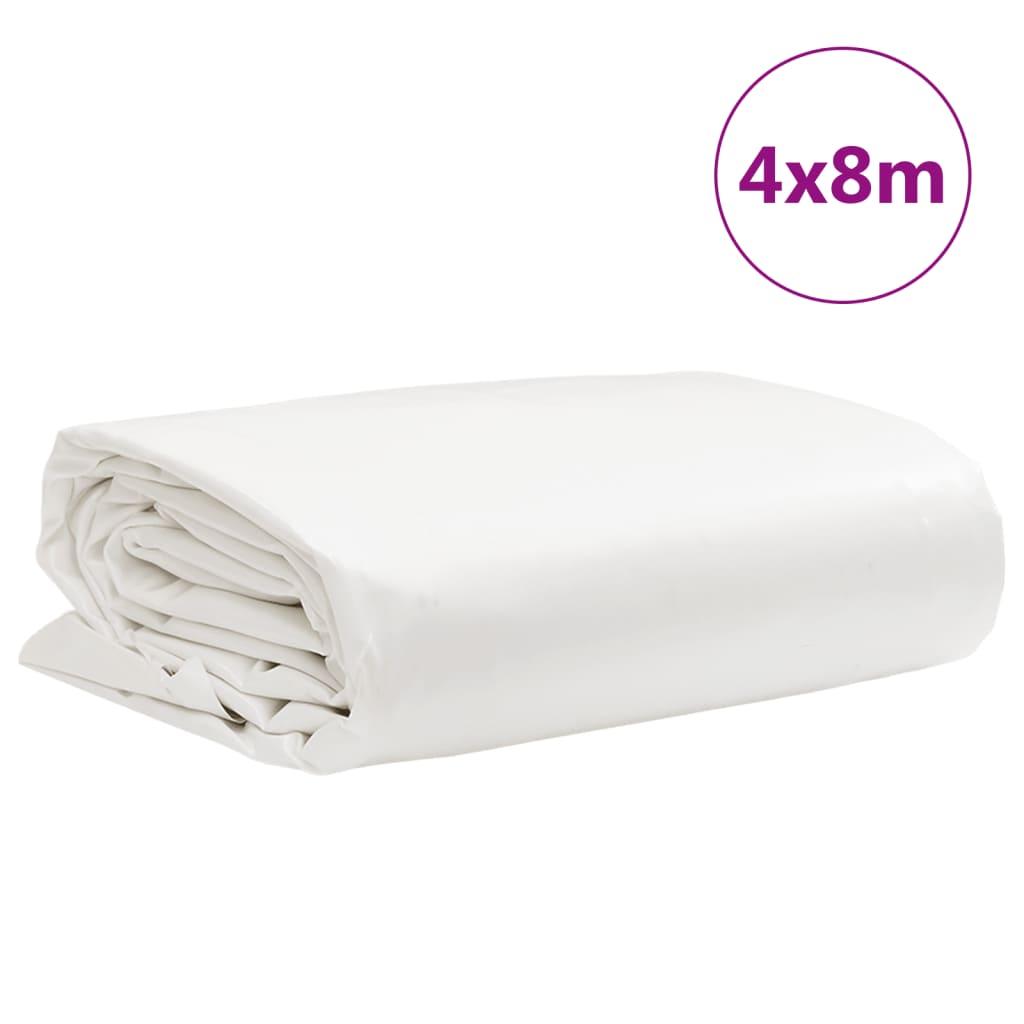 vidaXL Tarpaulin White 4x8 m 650 g/m²