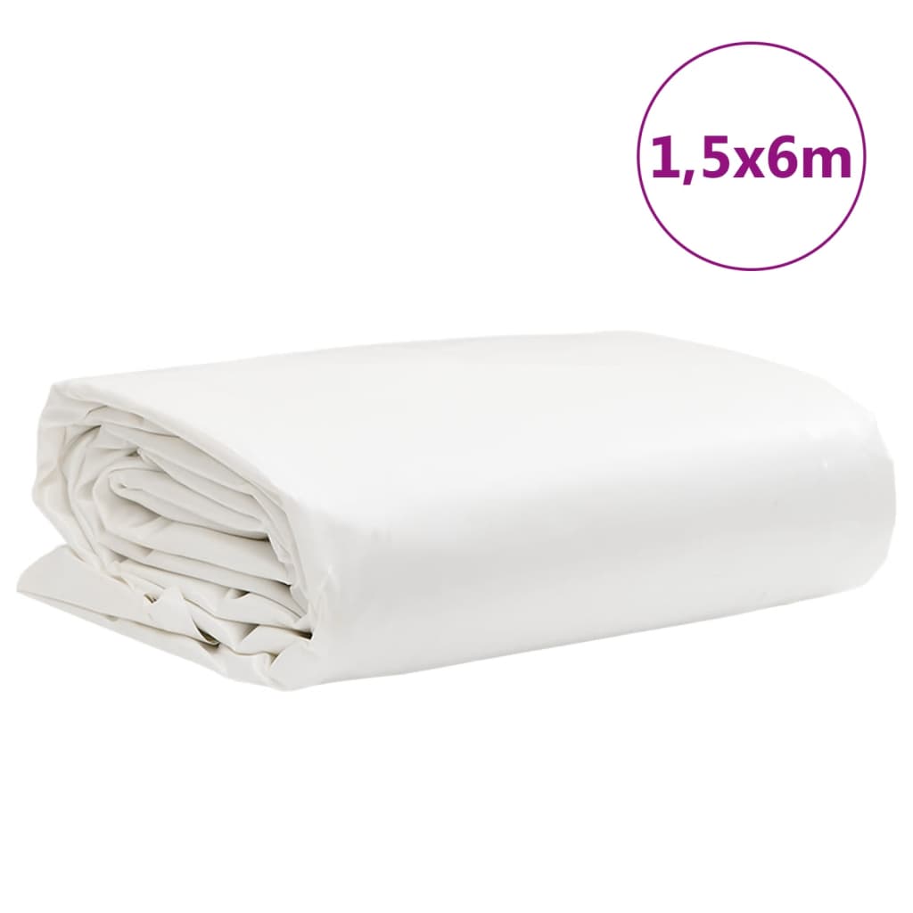 vidaXL Tarpaulin White 1.5x6 m 650 g/m²