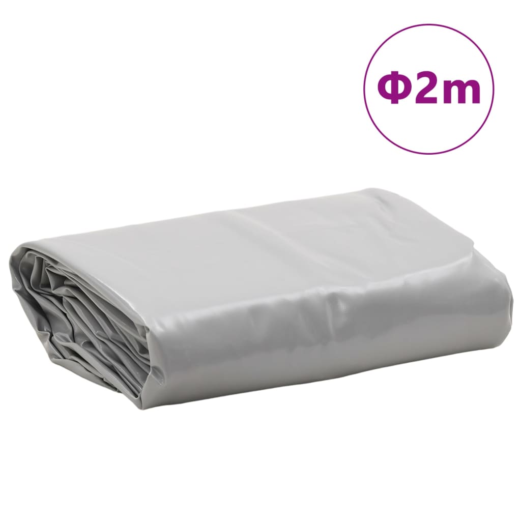 vidaXL Tarpaulin Grey Ø 2 m 650 g/m²