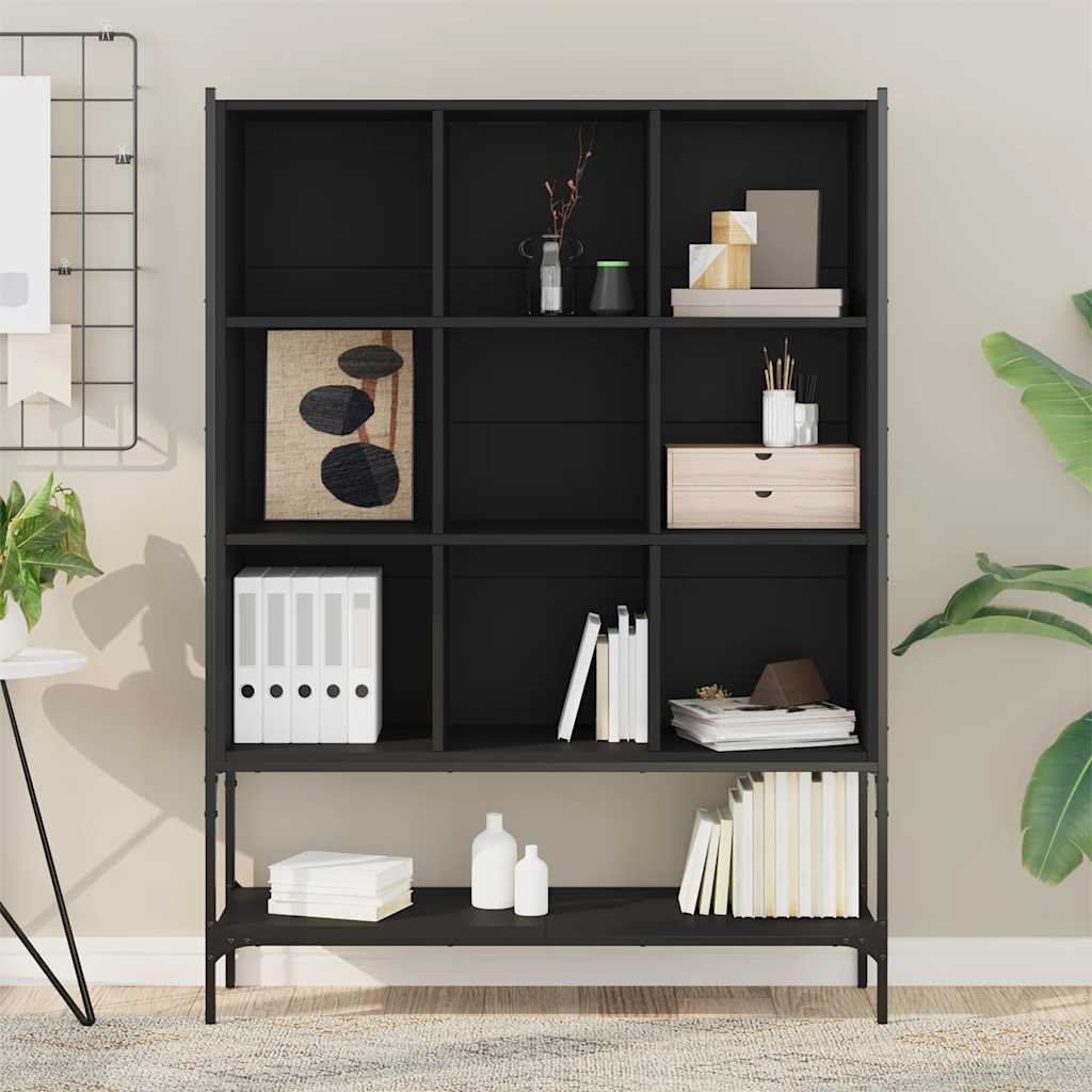Bookcase Black 102x30x141,5 cm Engineered Wood