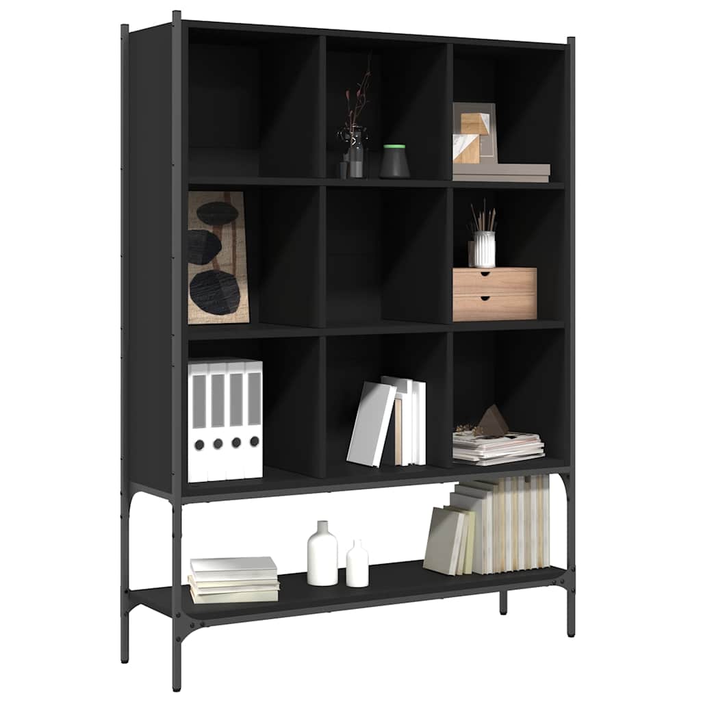 Bookcase Black 102x30x141,5 cm Engineered Wood