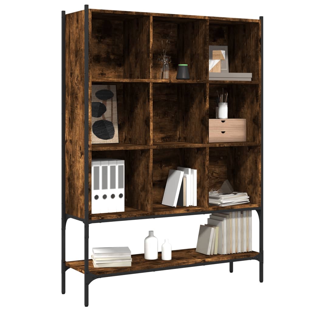 Bookcase Smoked Oak 102x30x141,5 cm Engineered Wood
