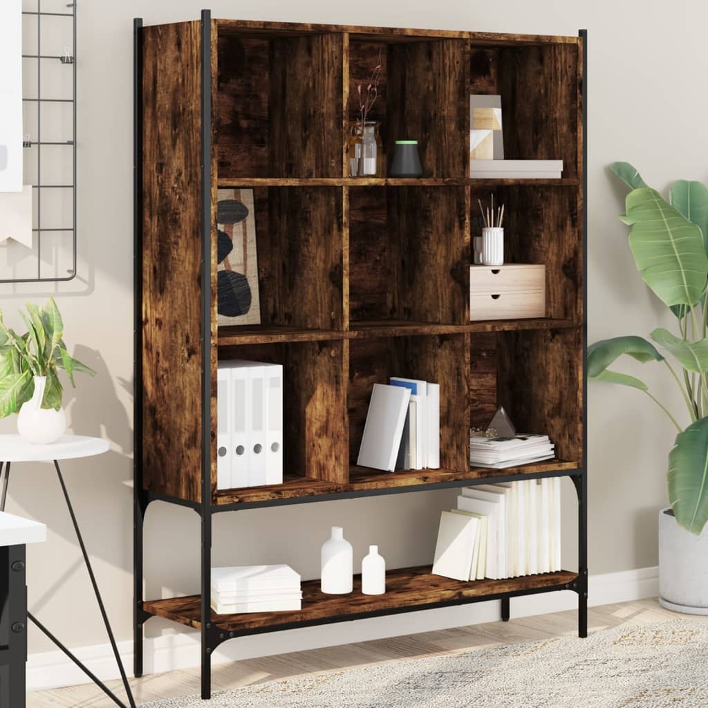 Bookcase Smoked Oak 102x30x141,5 cm Engineered Wood