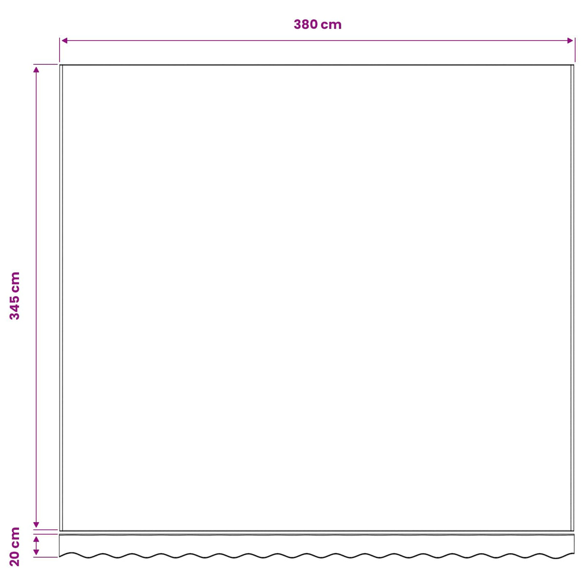 Awning Replacement Fabric Red and White 400x350 cm Polyester