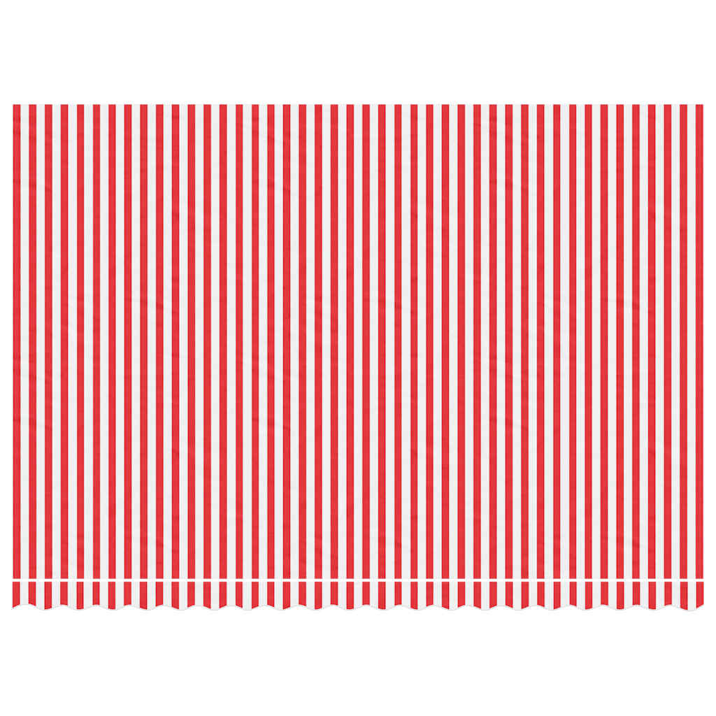 Replacement Fabric for Awning Red and White Stripe 4.5x3 m