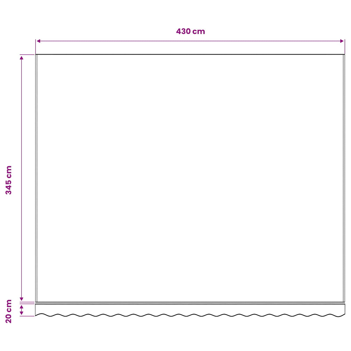 Awning Replacement Fabric Red and White 450x350 cm Polyester