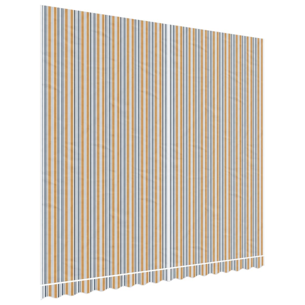 Awning Replacement Fabric Orange and Blue 4x3.5 m Polyester