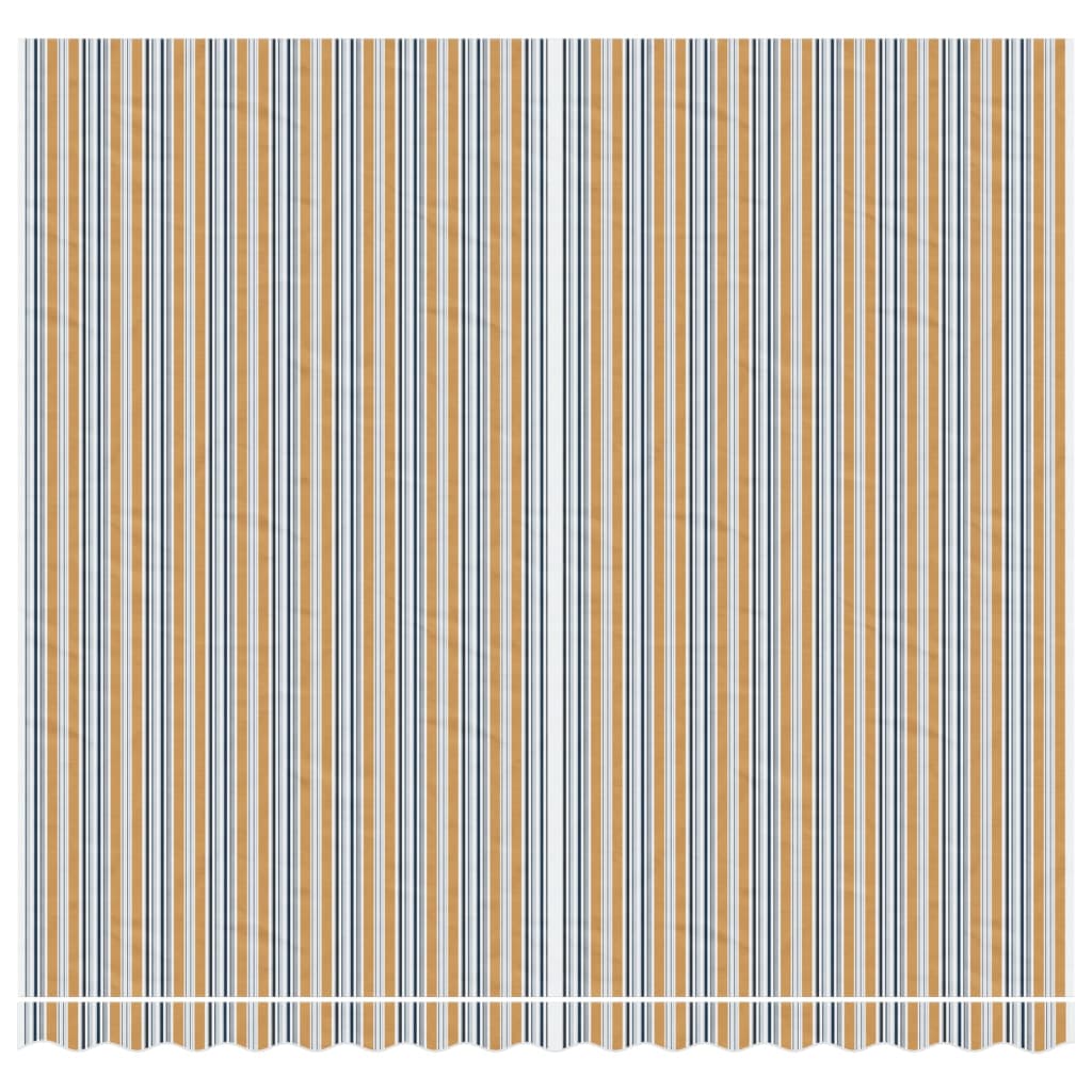 Awning Replacement Fabric Orange and Blue 4x3.5 m Polyester